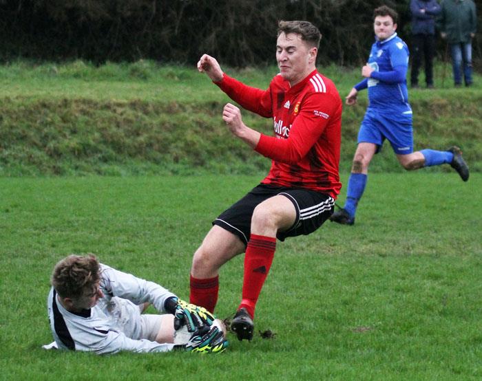 Adam Muskett scored four goals for Carew against Narberth